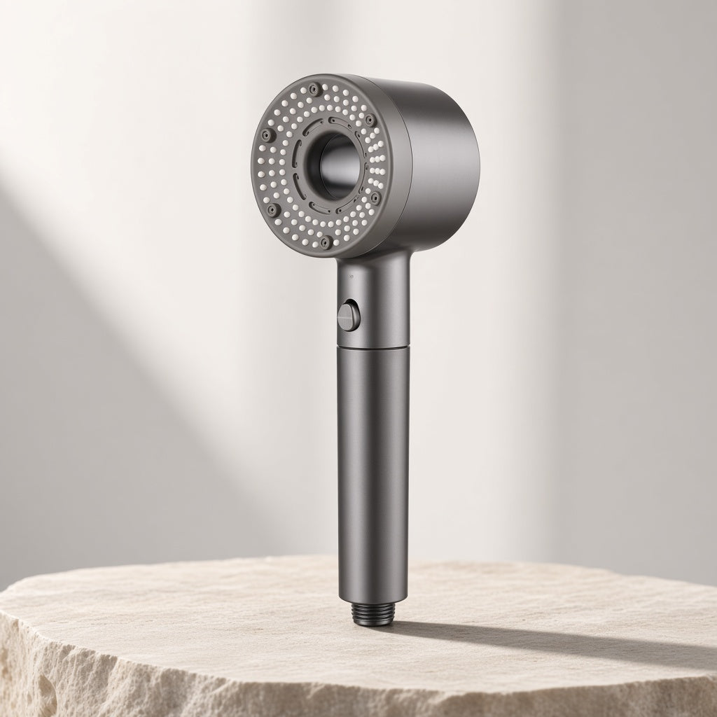 Gritcatch charcoal handheld shower head